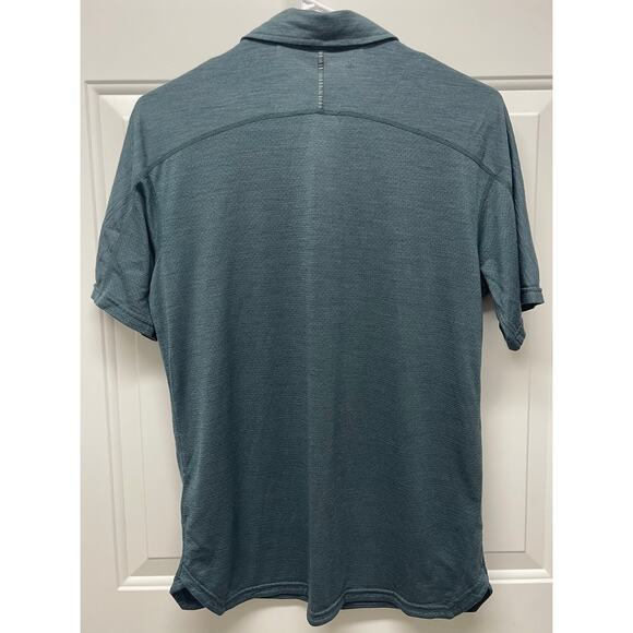 Smartwool Men's Short Sleeve Polo Merino Wool teal blue size small - Picture 5 of 6